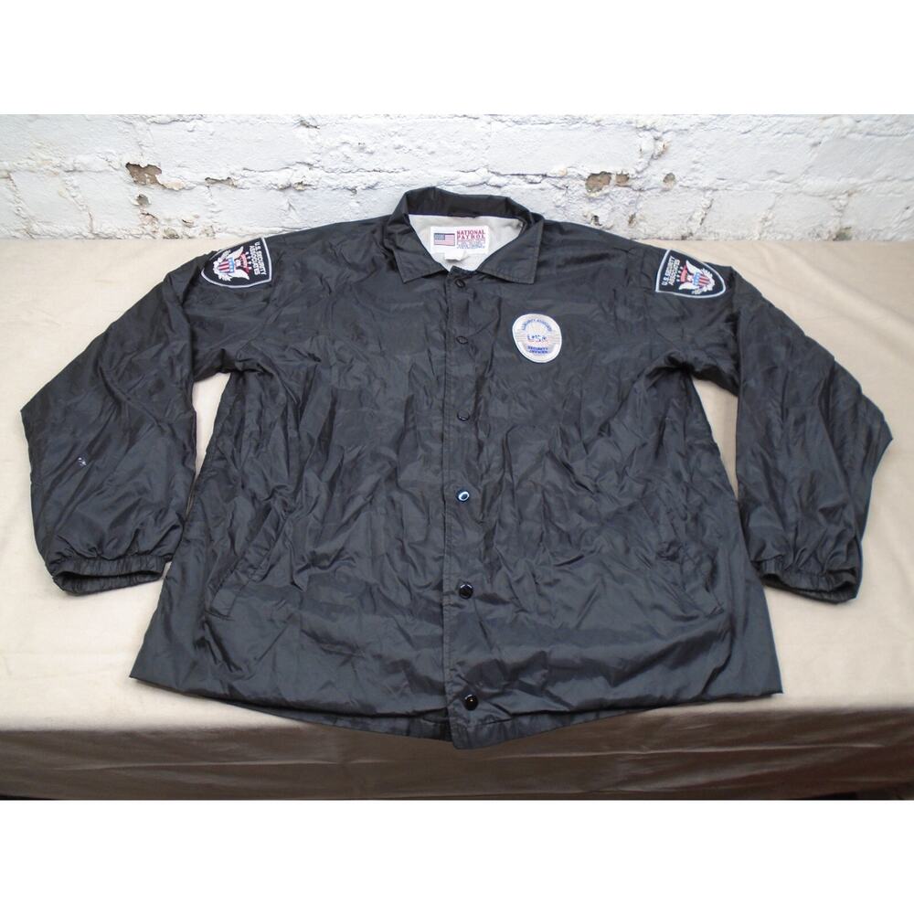 Vintage 90s National Patrol Men’s US Security Associates Snap Bomber Jacket XL
